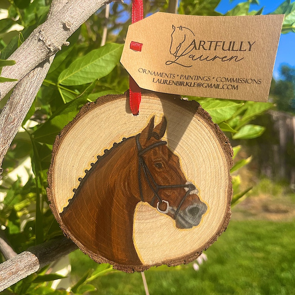 Hand-Painted Horse Ornament **One of a Kind** by Artfully Lauren